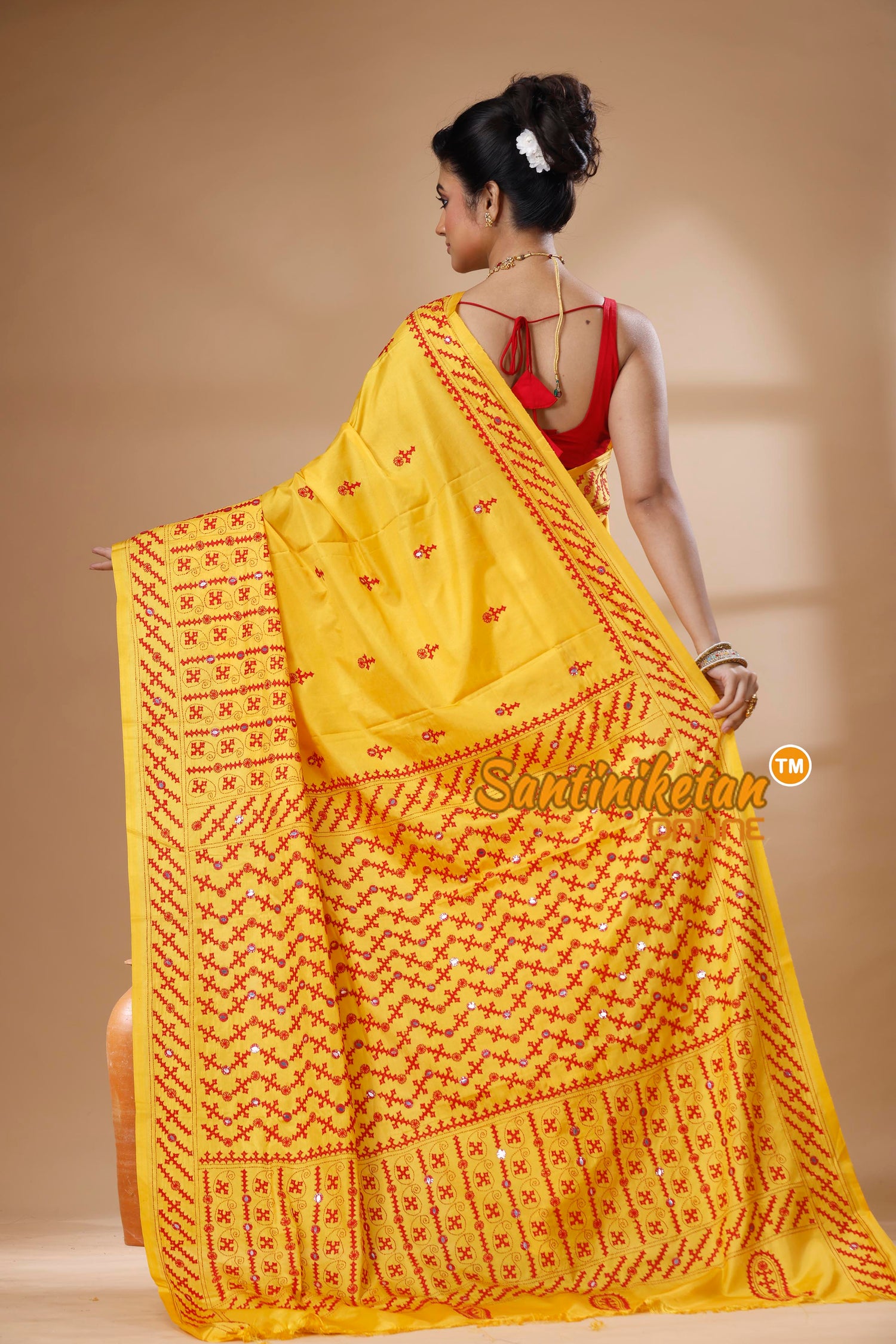 Bangalore Silk Gujrati Stitch Saree SN202625570