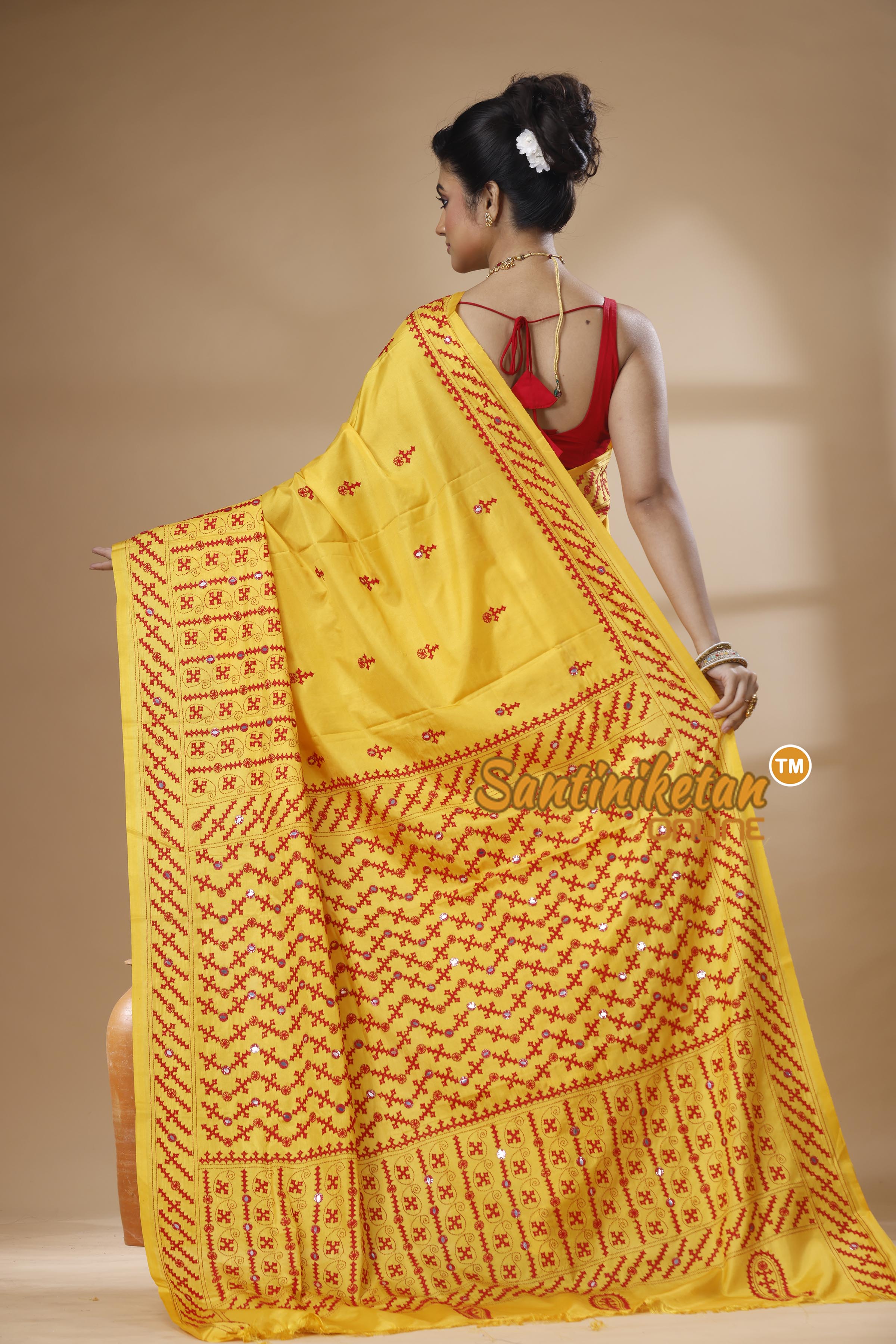 Bangalore Silk Gujrati Stitch Saree SN202625570