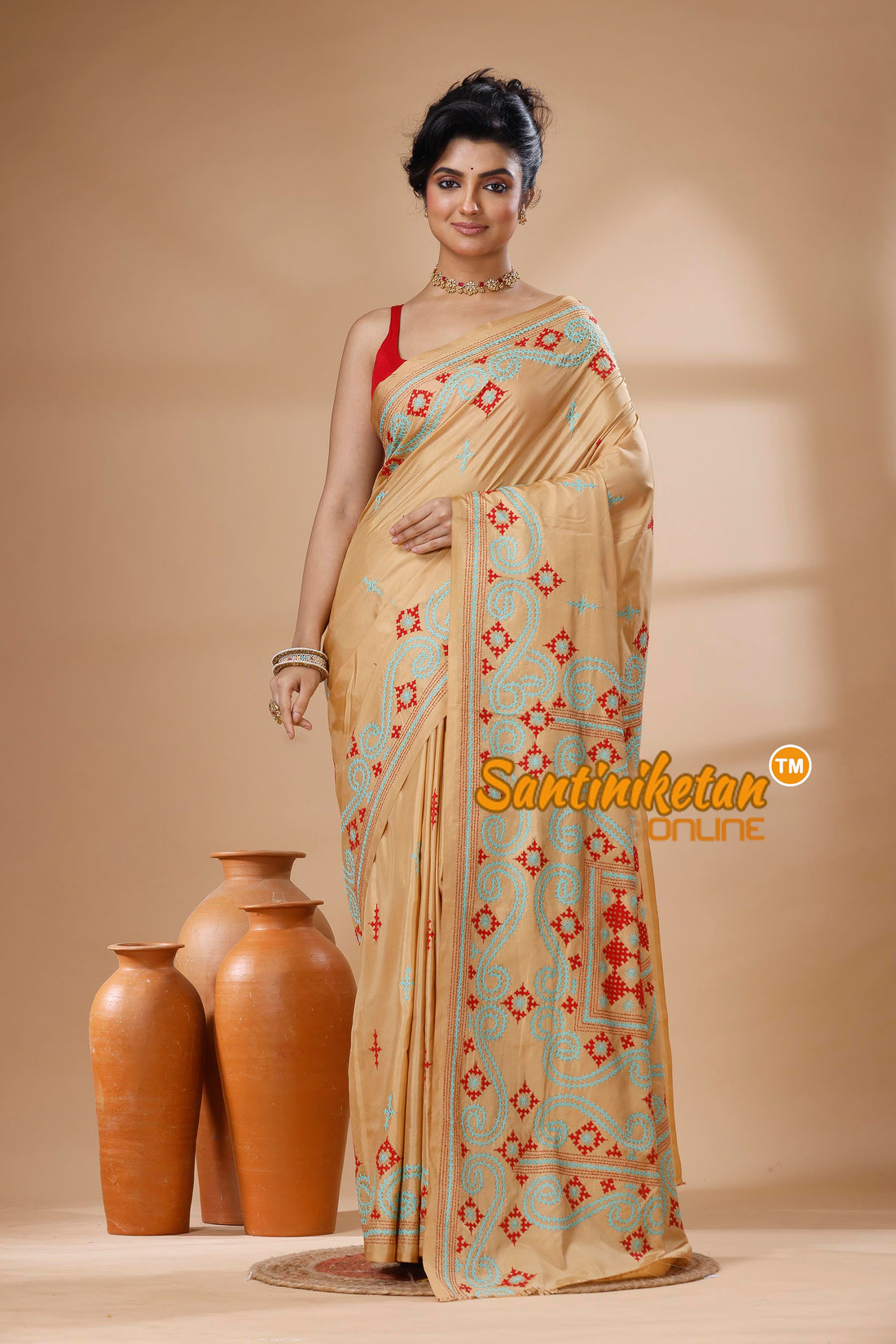 Bangalore Silk Gujrati Stitch Saree SN202625582