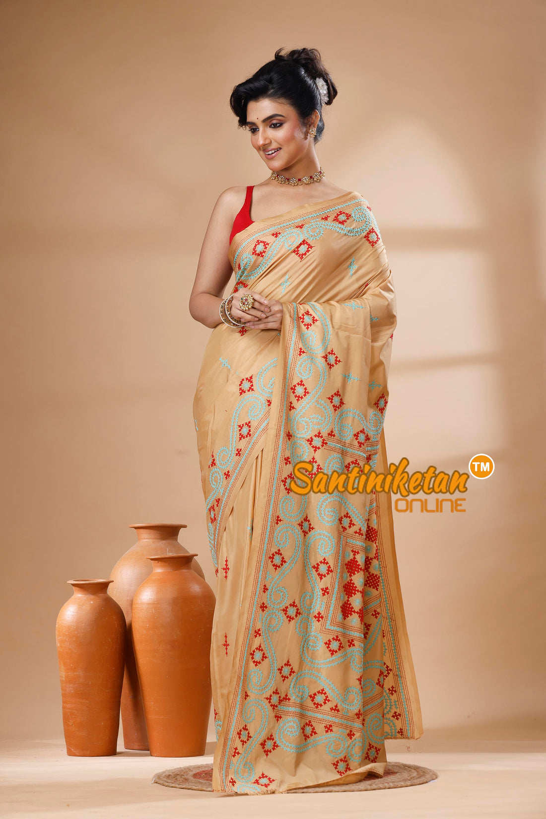 Bangalore Silk Gujrati Stitch Saree SN202625582