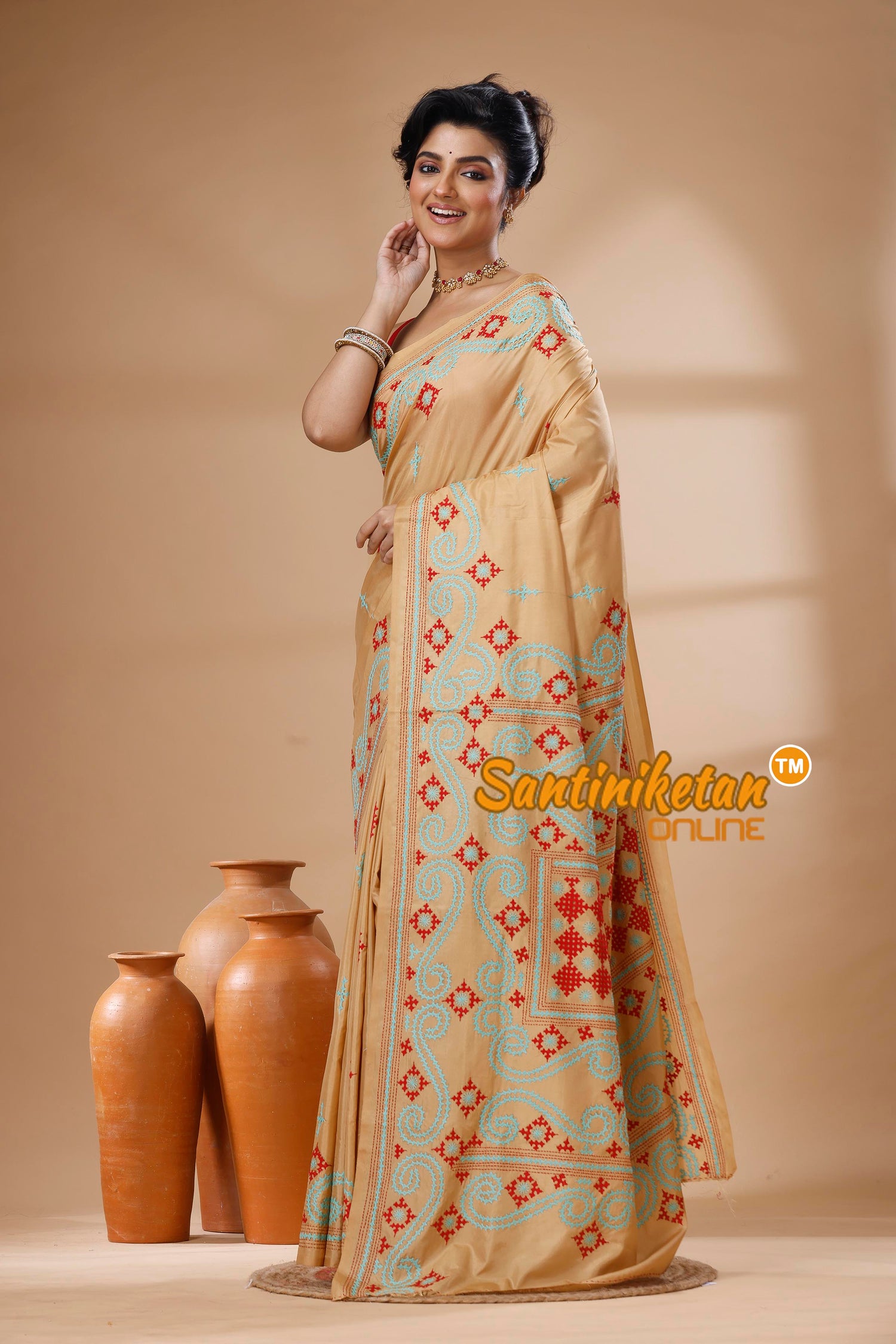 Bangalore Silk Gujrati Stitch Saree SN202625582