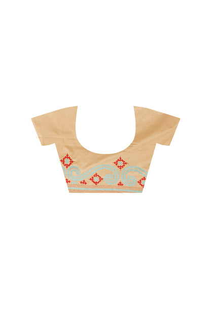 Bangalore Silk Gujrati Stitch Saree SN202625582