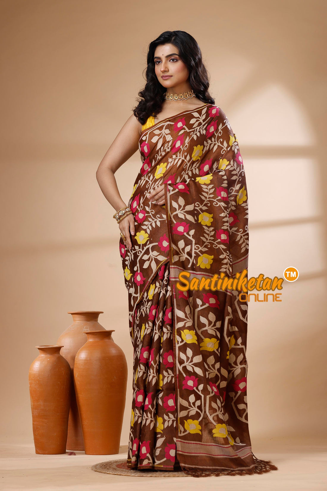 Pure Tussar Jamdani Saree SN202625799