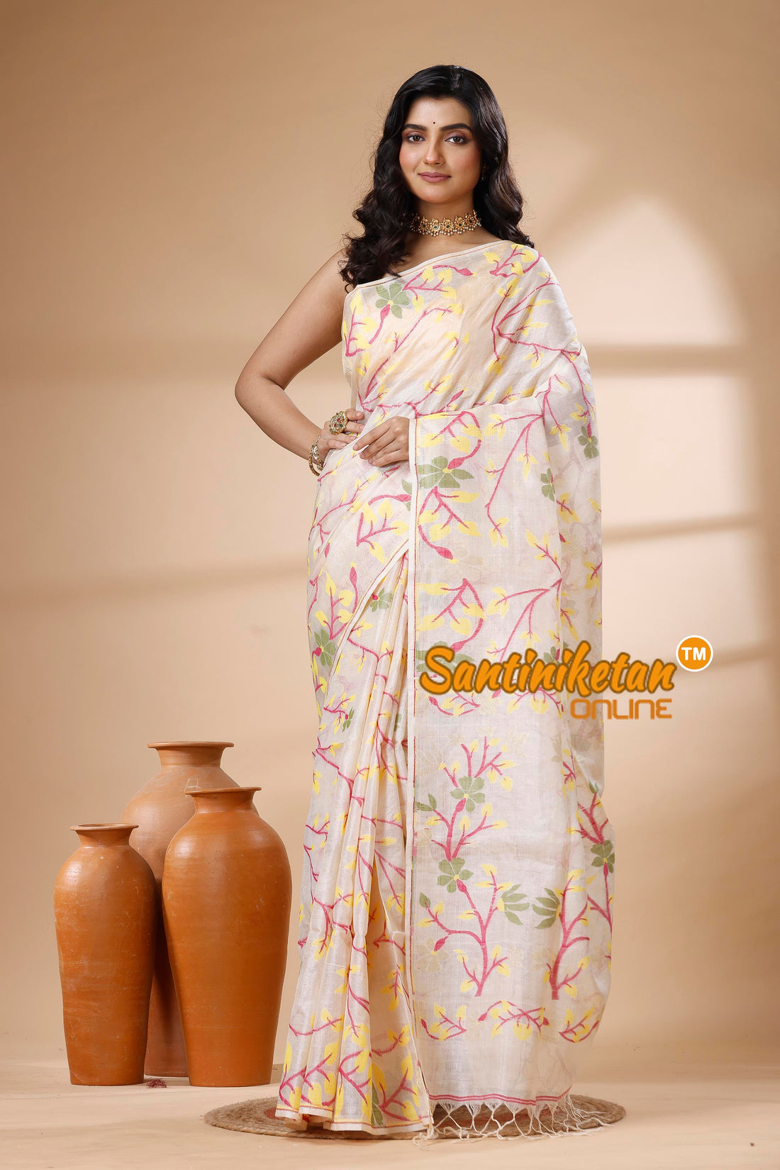 Pure Tussar Jamdani Saree SN202625806