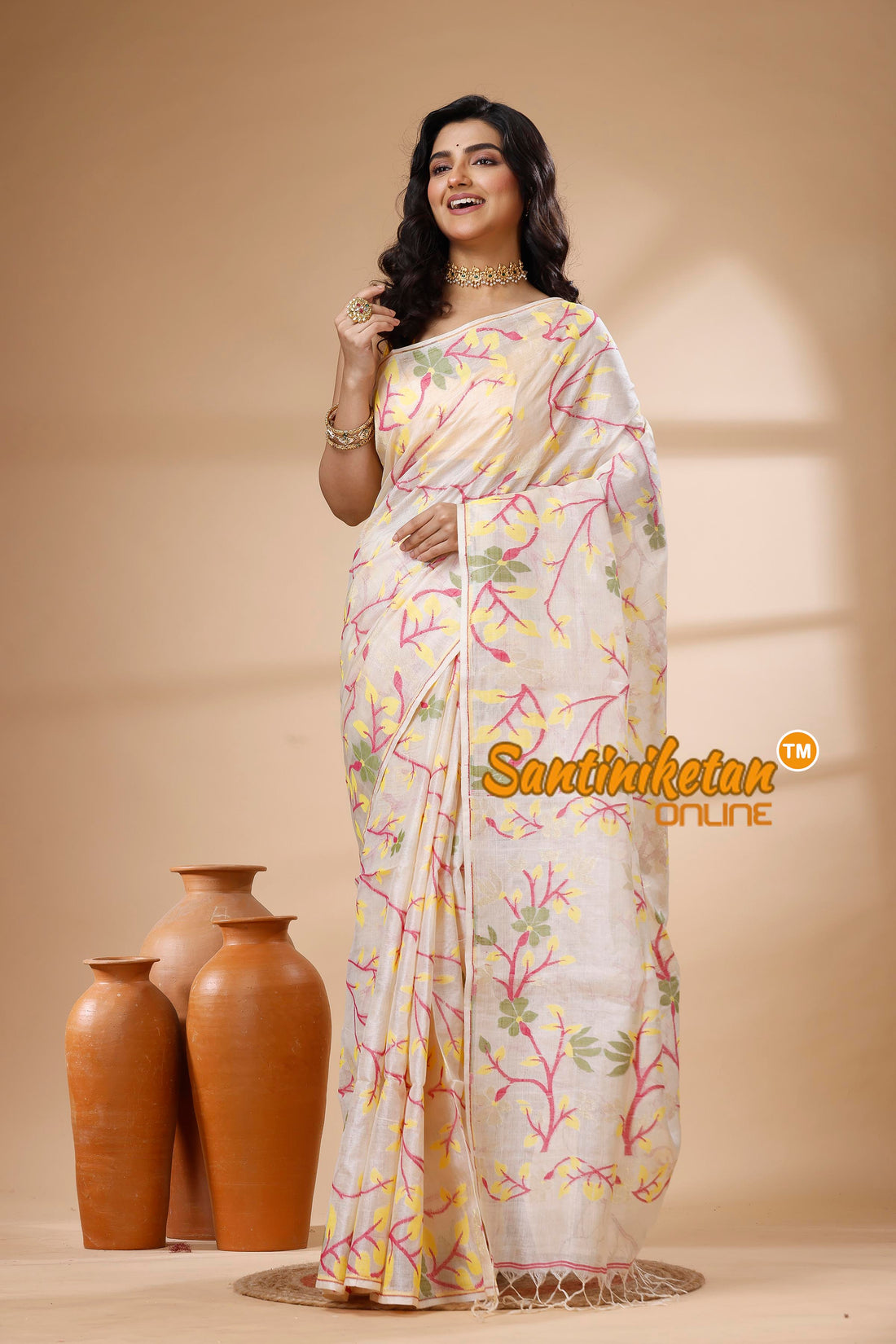 Pure Tussar Jamdani Saree SN202625806