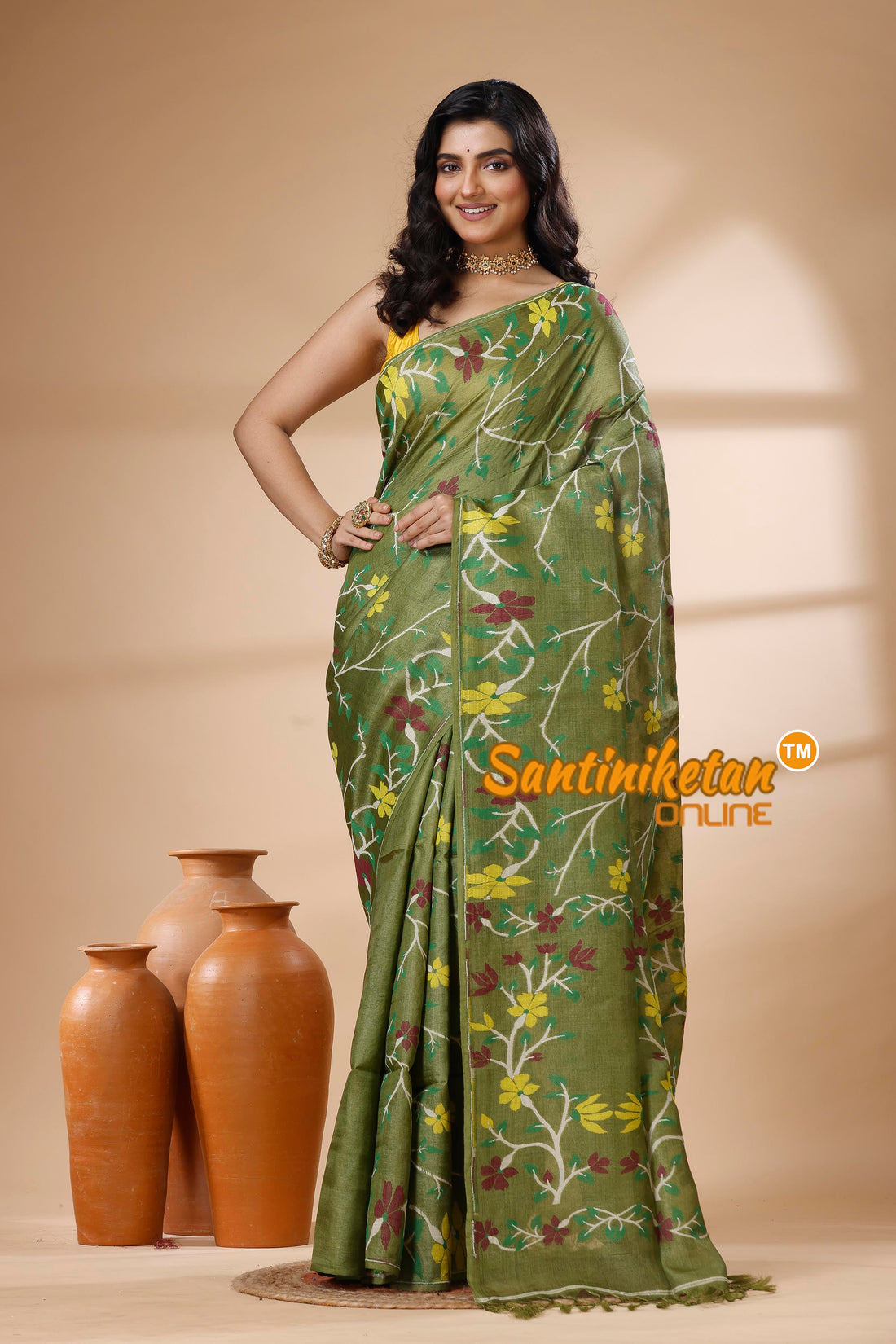 Pure Tussar Jamdani Saree SN202625831