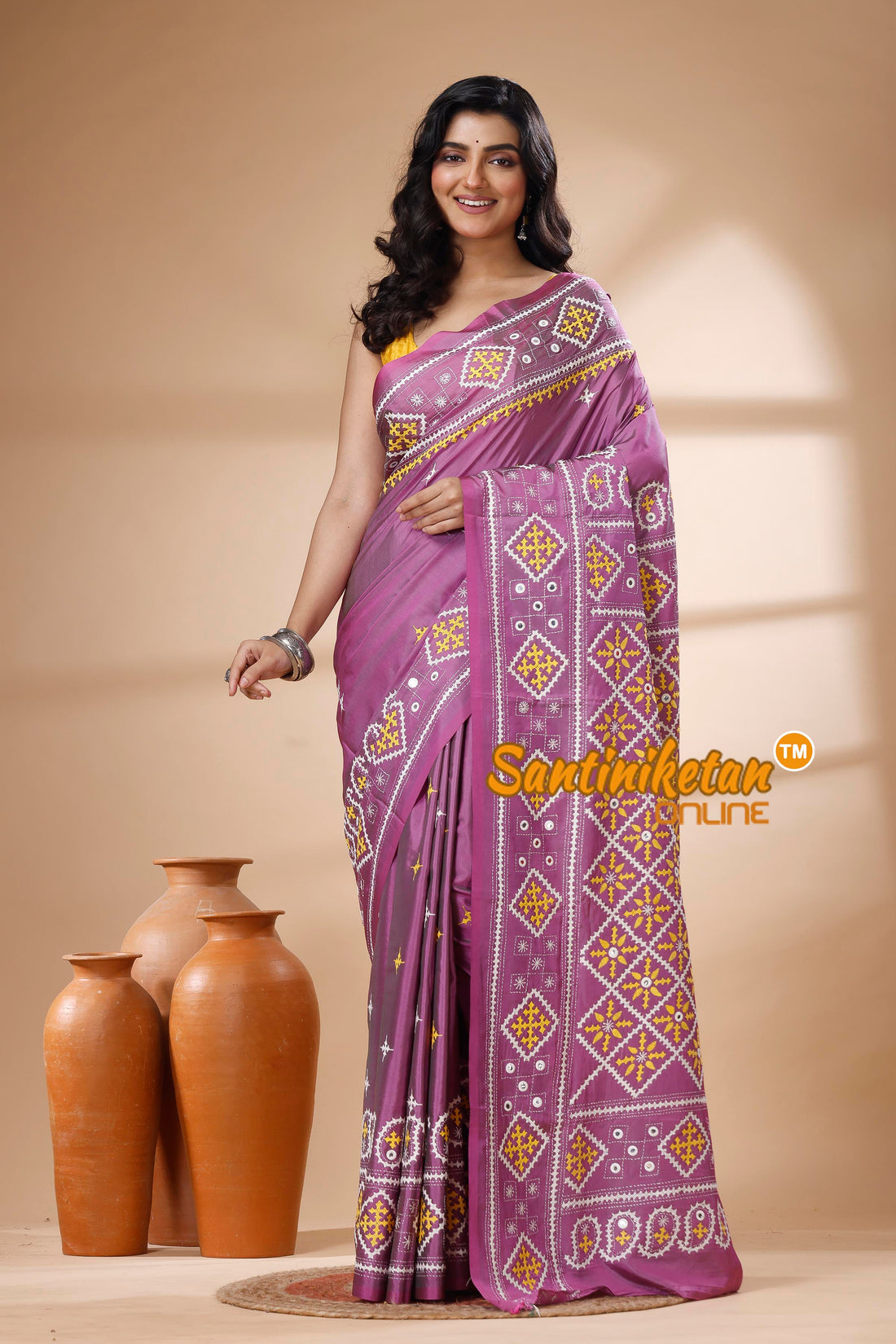 Bangalore Silk Gujrati Stitch Saree SN202625933