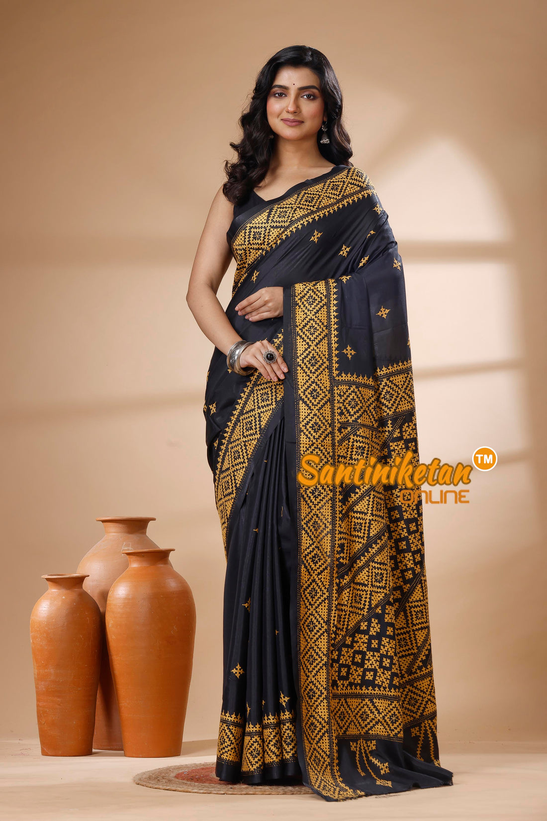 Bangalore Silk Gujrati Stitch Saree SN202625989