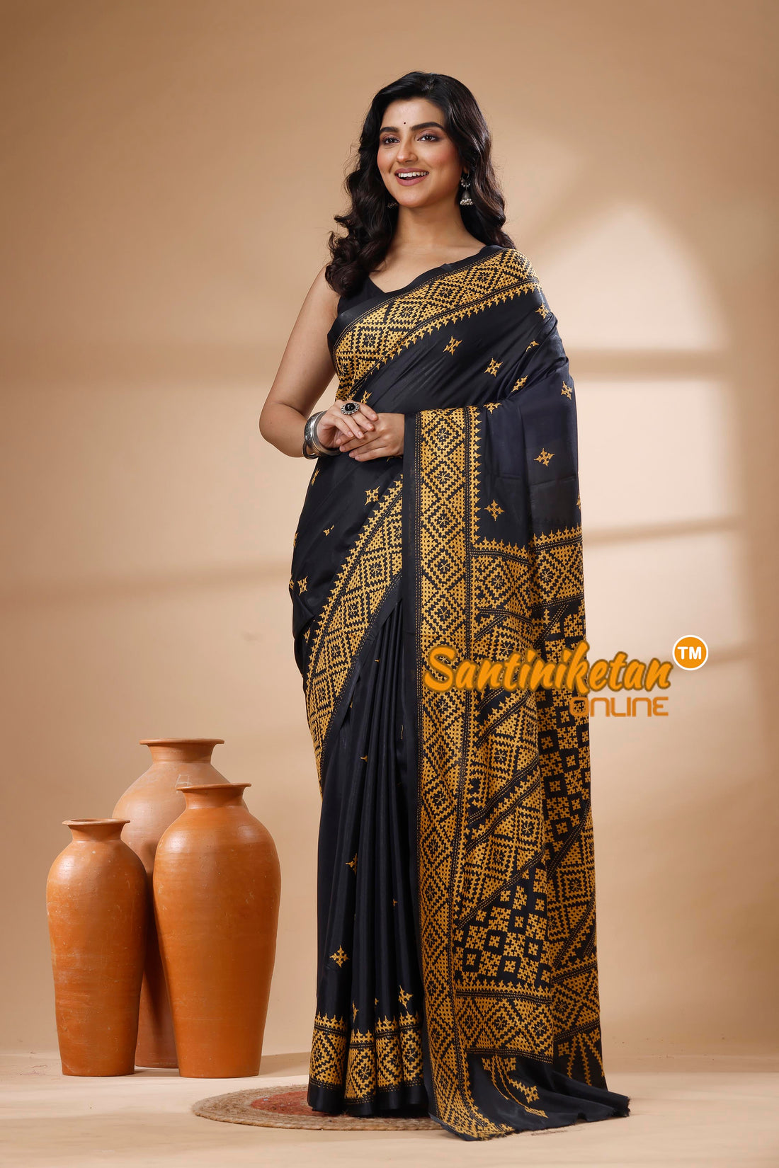 Bangalore Silk Gujrati Stitch Saree SN202625989