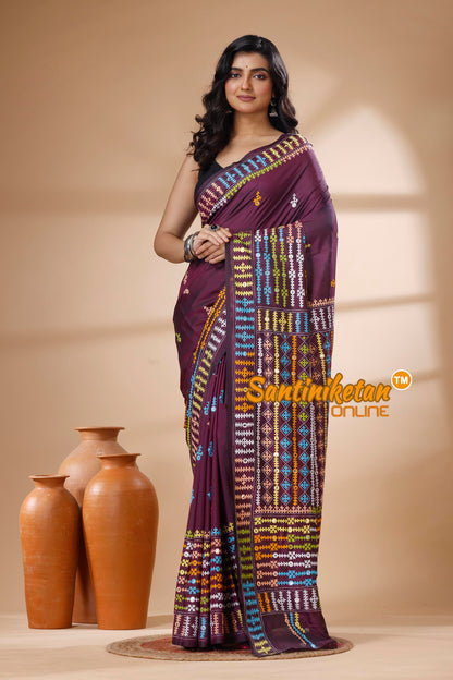 Bangalore Silk Gujrati Stitch Saree SN202625995