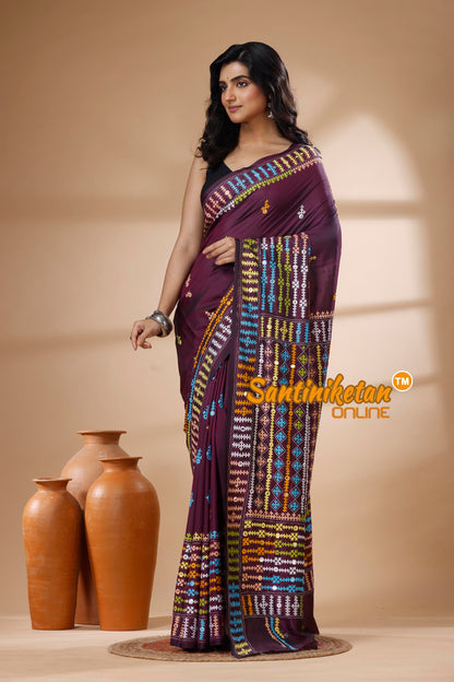 Bangalore Silk Gujrati Stitch Saree SN202625995
