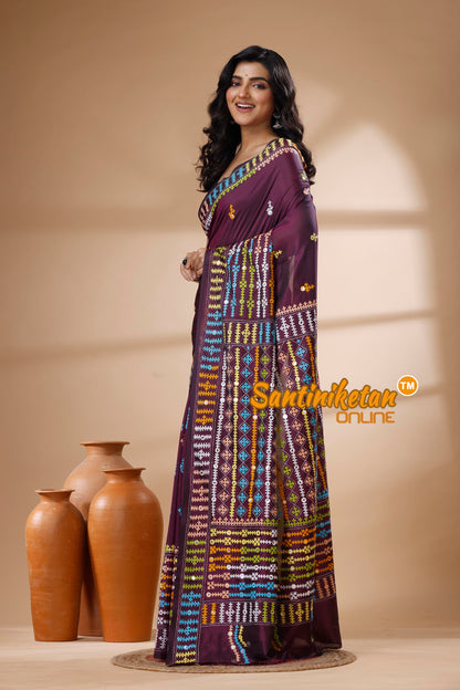 Bangalore Silk Gujrati Stitch Saree SN202625995