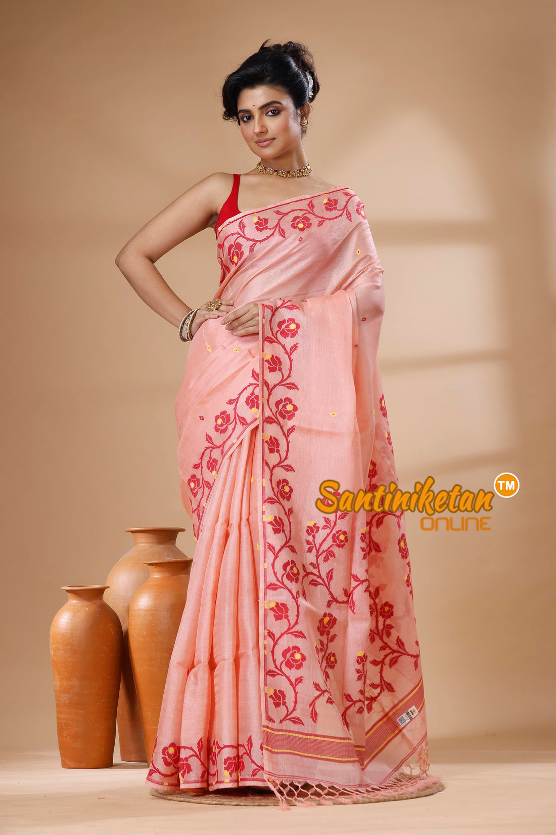 Pure Tussar Jamdani Saree SN202626006
