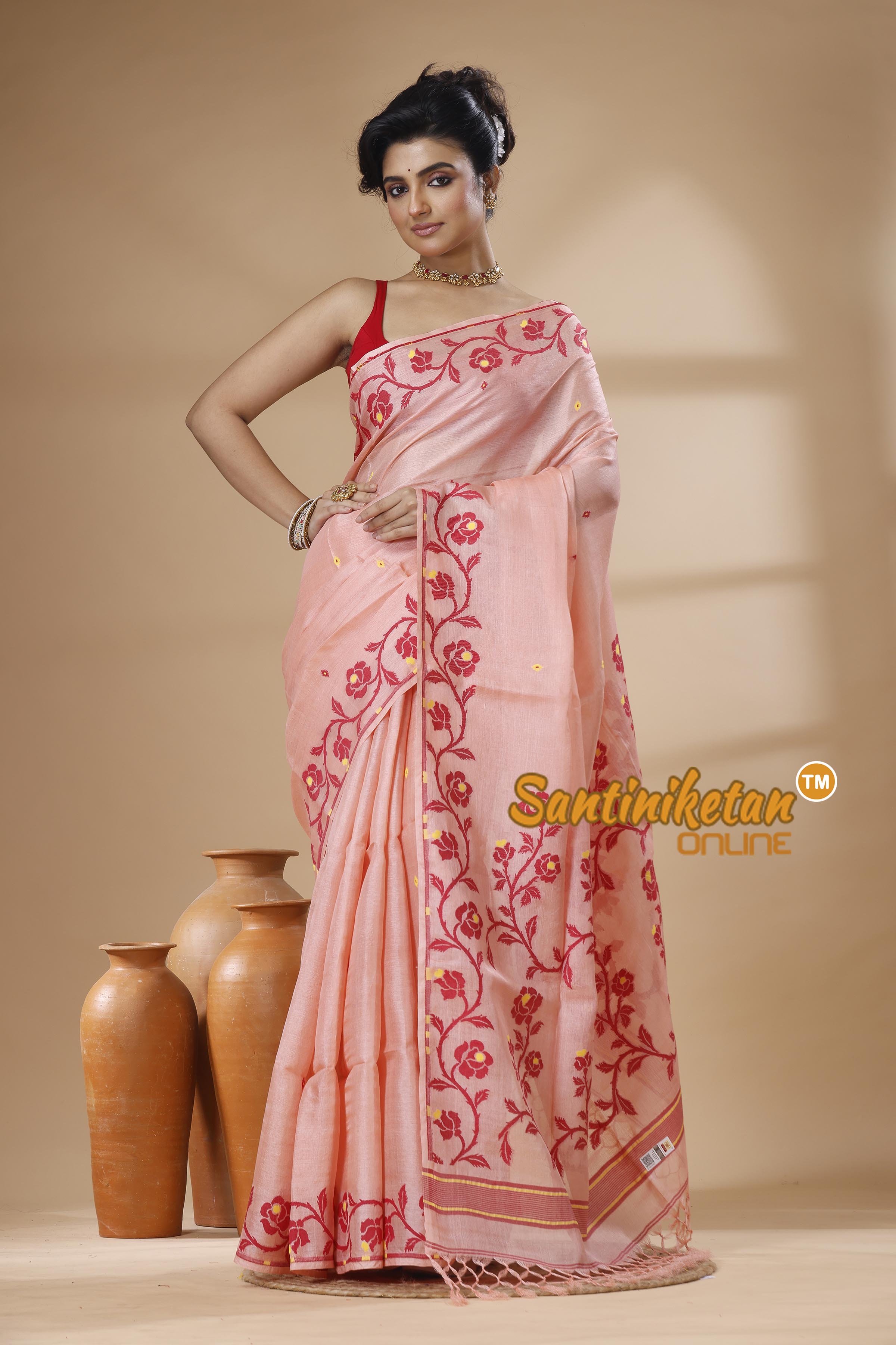Pure Tussar Jamdani Saree SN202626006
