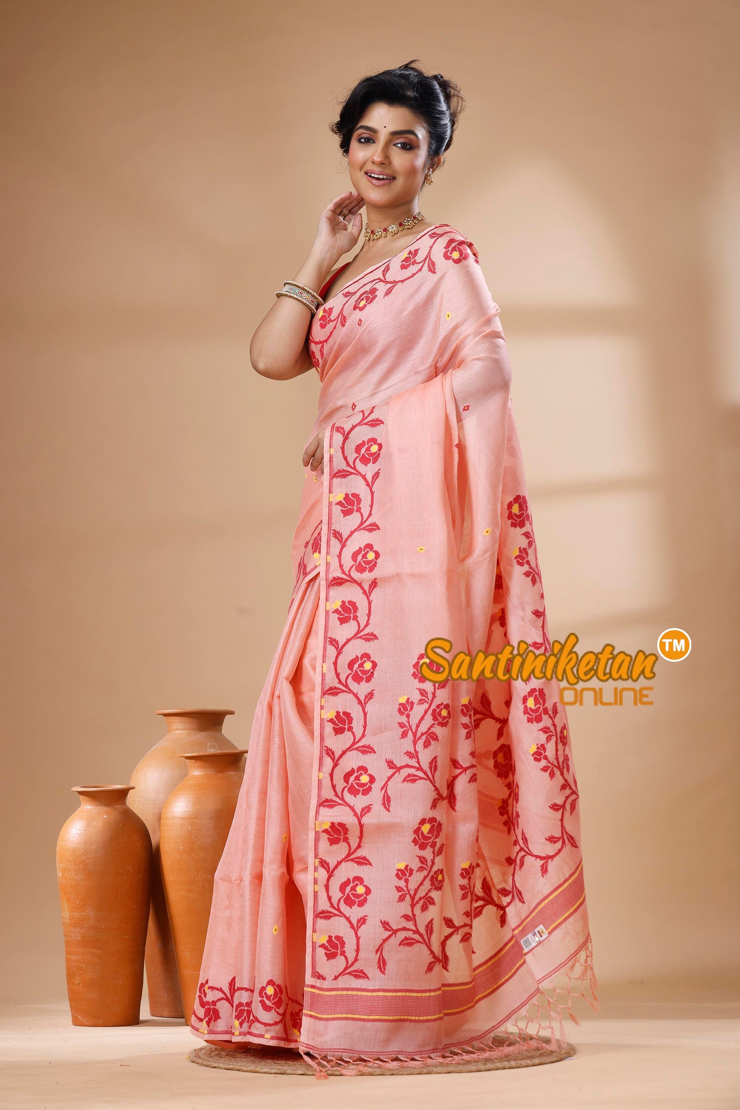 Pure Tussar Jamdani Saree SN202626006