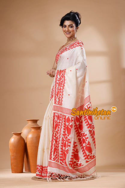 Pure Tussar Jamdani Saree SN202626012