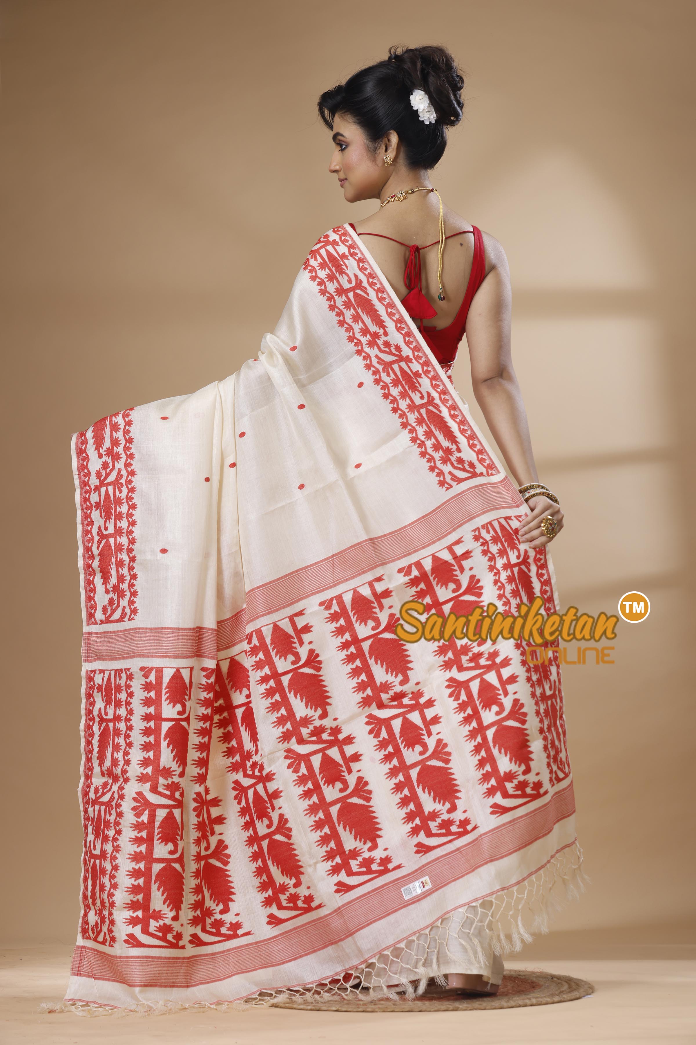 Pure Tussar Jamdani Saree SN202626012