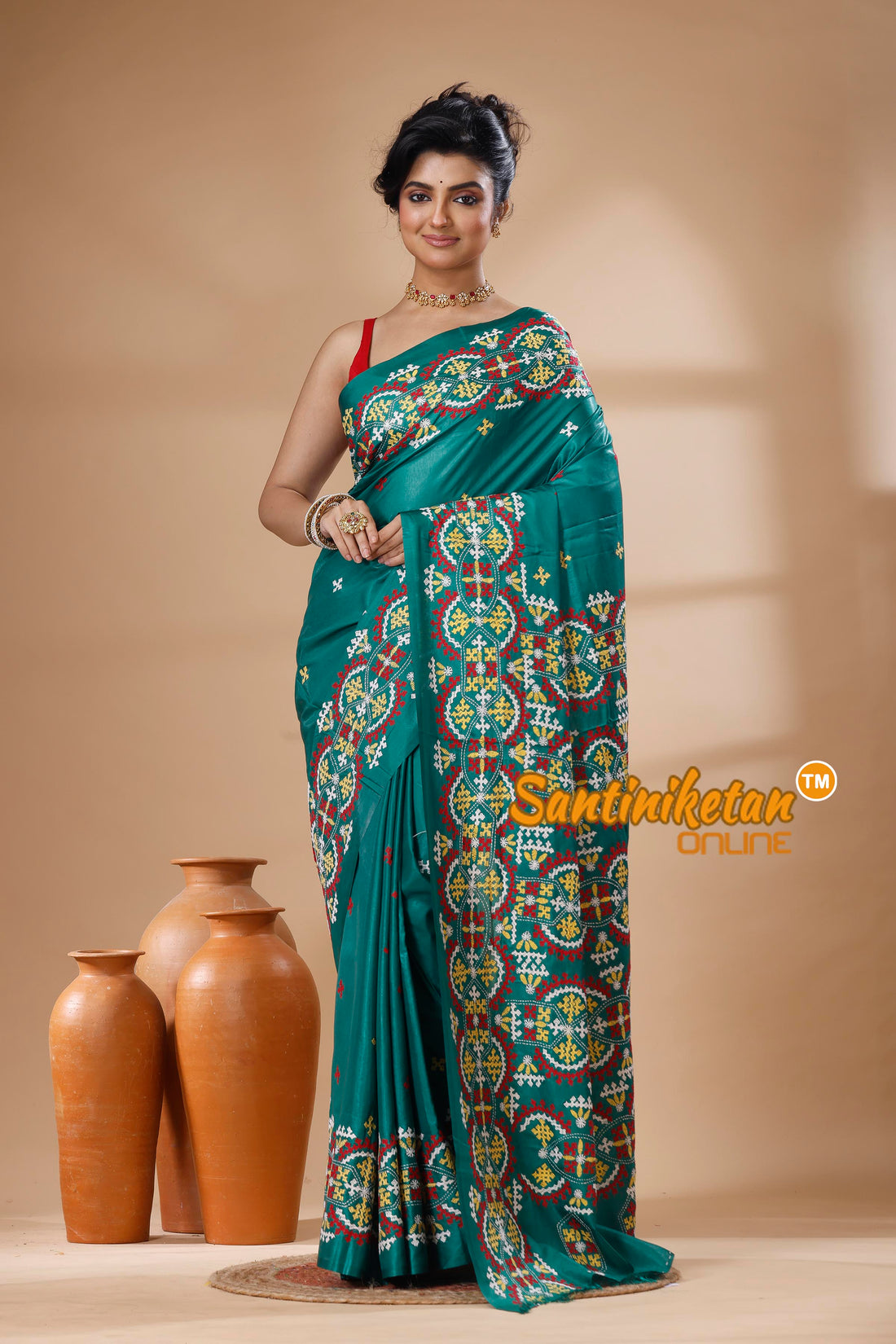 Bangalore Silk Gujrati Stitch Saree SN202626042