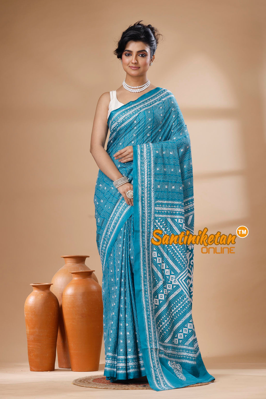 Bangalore Silk Kantha Stitch Saree SN202626054