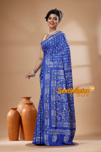 Bangalore Silk Kantha Stitch Saree SN202626060