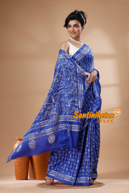 Bangalore Silk Kantha Stitch Saree SN202626060
