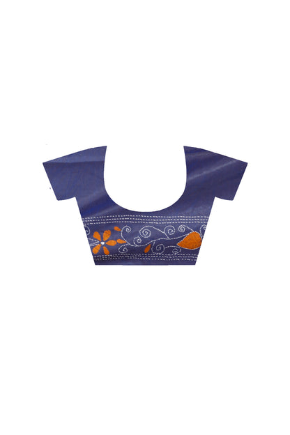 Bangalore Silk Kantha Stitch Saree SN202626078