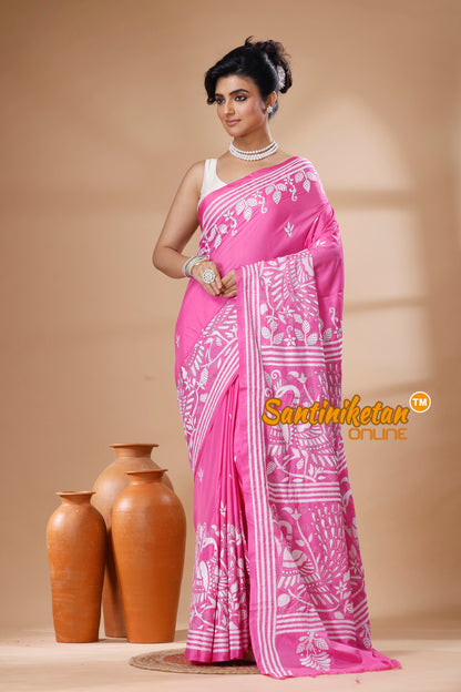 Bangalore Silk Kantha Stitch Saree SN202626102