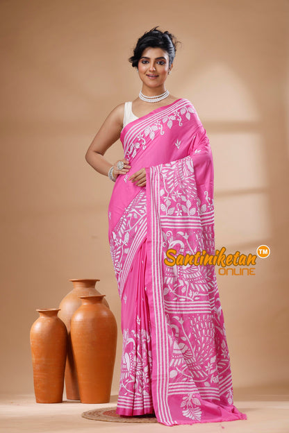 Bangalore Silk Kantha Stitch Saree SN202626102