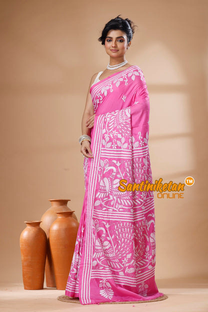 Bangalore Silk Kantha Stitch Saree SN202626102