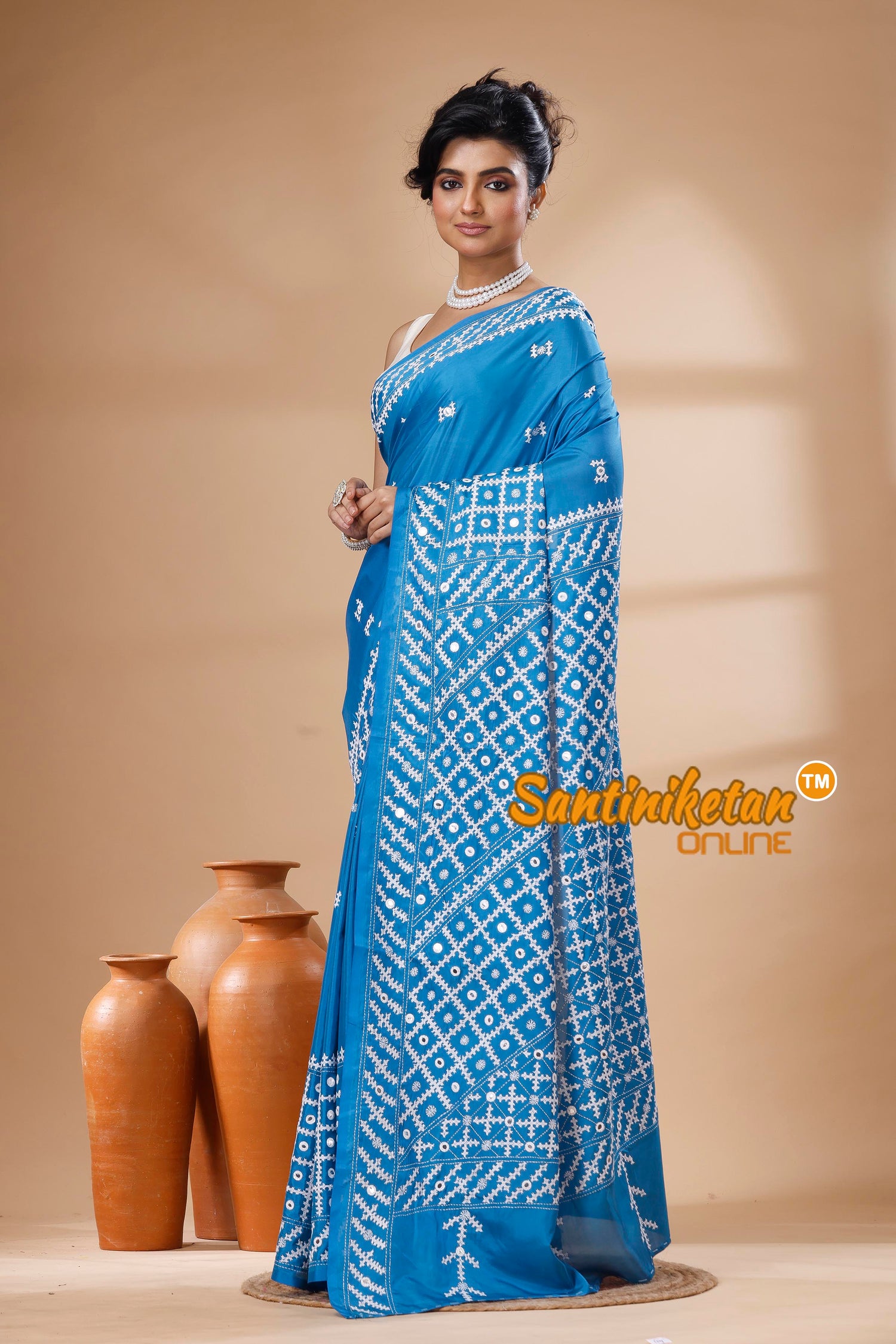 Bangalore Silk Gujrati Stitch Saree SN202626131