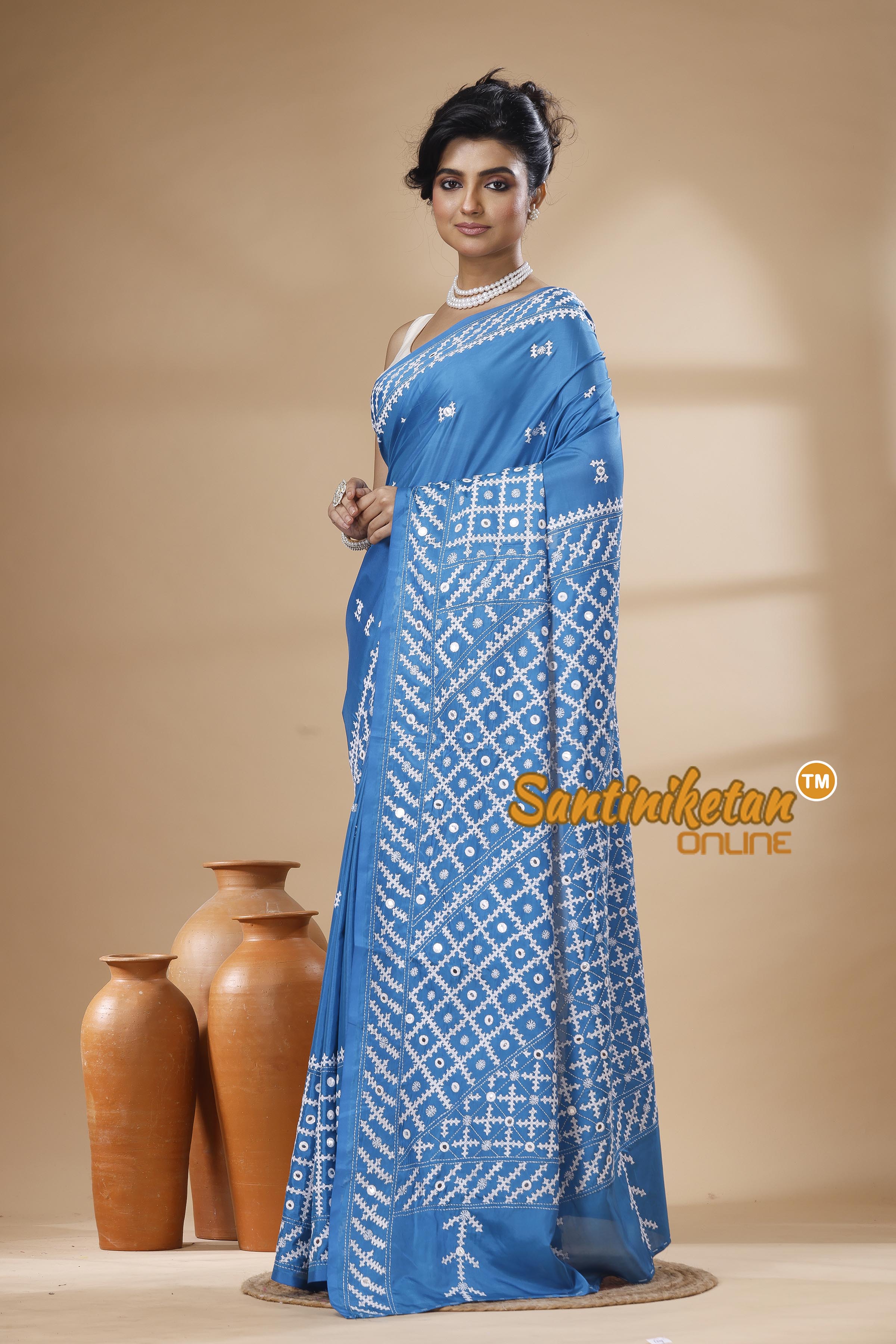 Bangalore Silk Gujrati Stitch Saree SN202626131