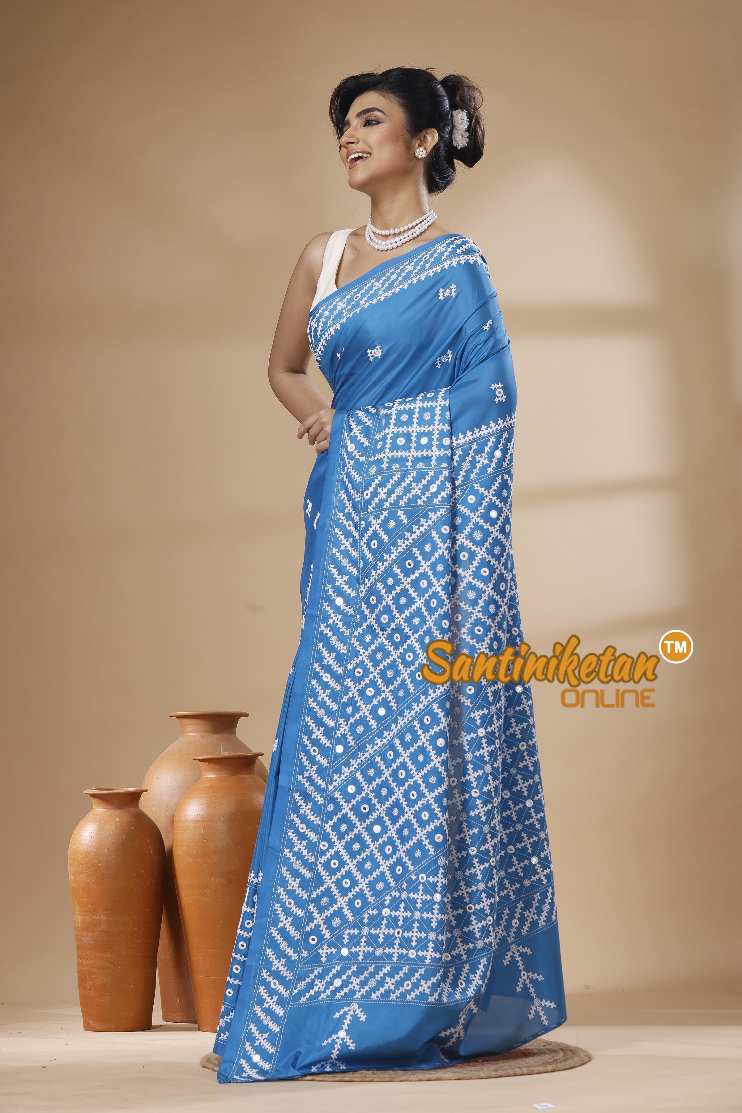 Bangalore Silk Gujrati Stitch Saree SN202626131