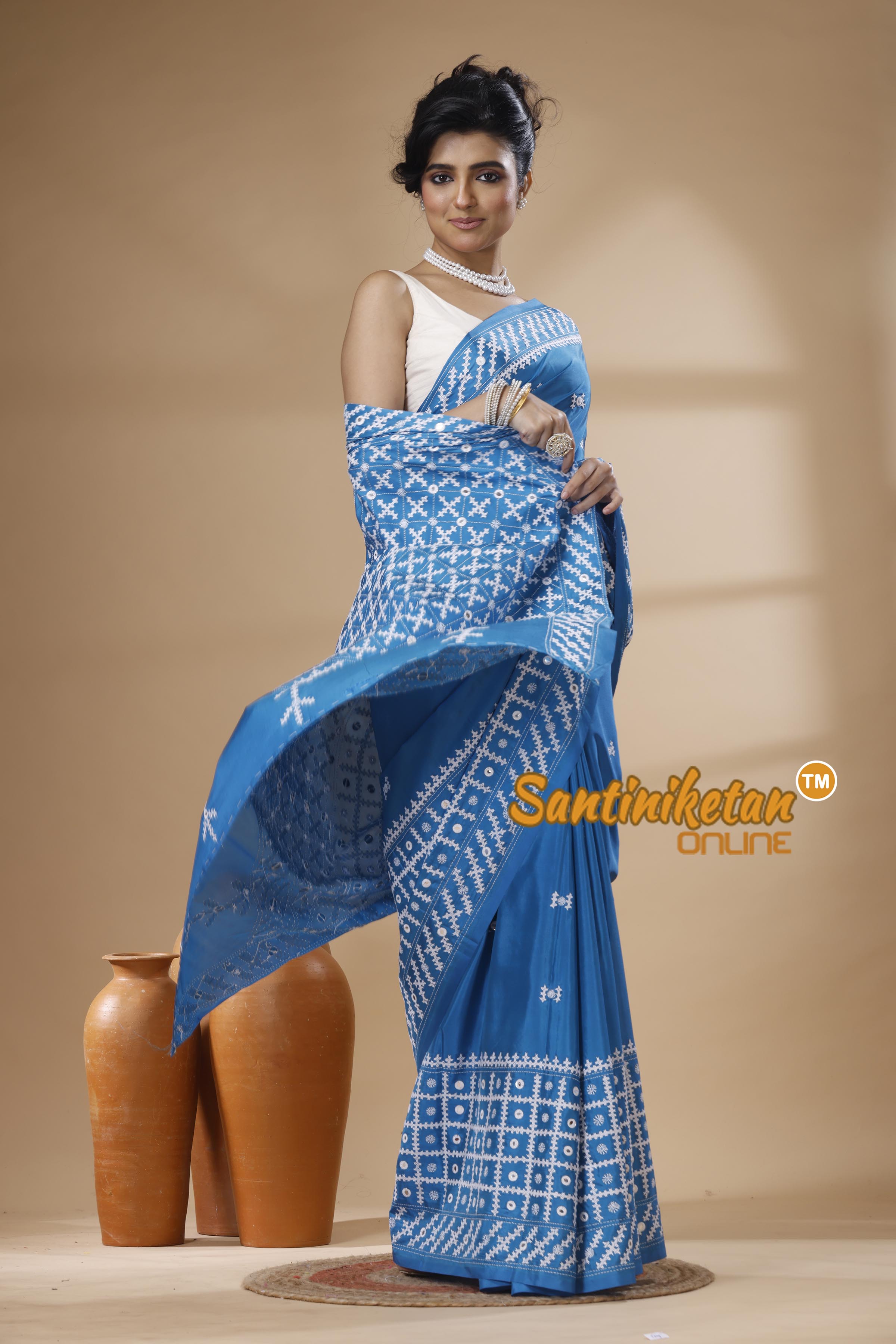 Bangalore Silk Gujrati Stitch Saree SN202626131