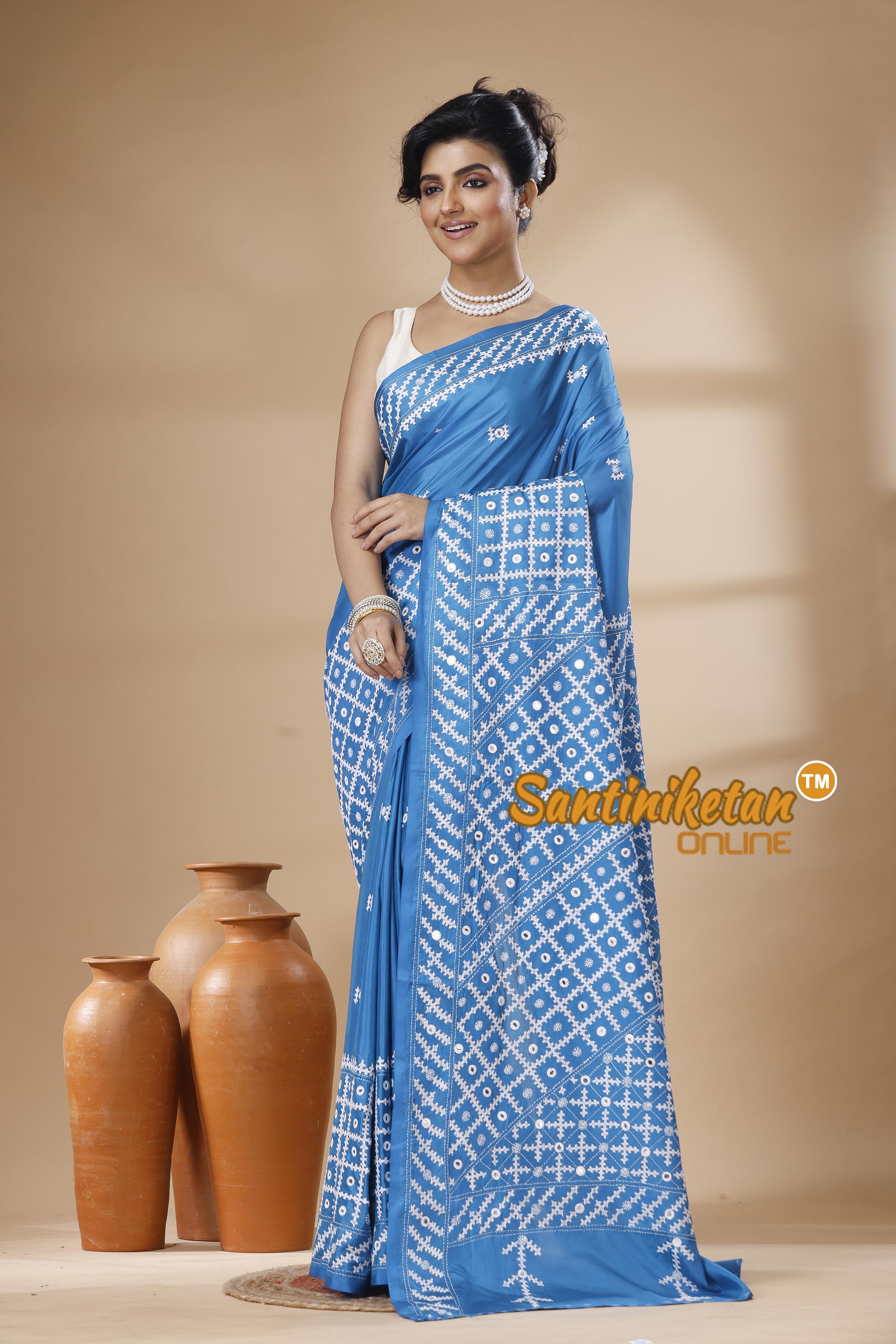Bangalore Silk Gujrati Stitch Saree SN202626131