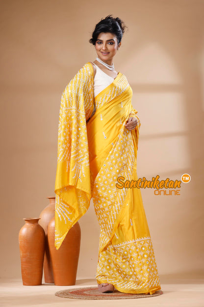 Bangalore Silk Gujrati Stitch Saree SN202626150