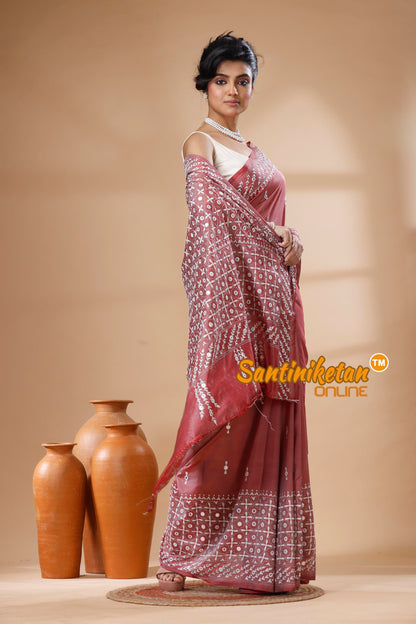 Bangalore Silk Kantha Stitch Saree SN202626168