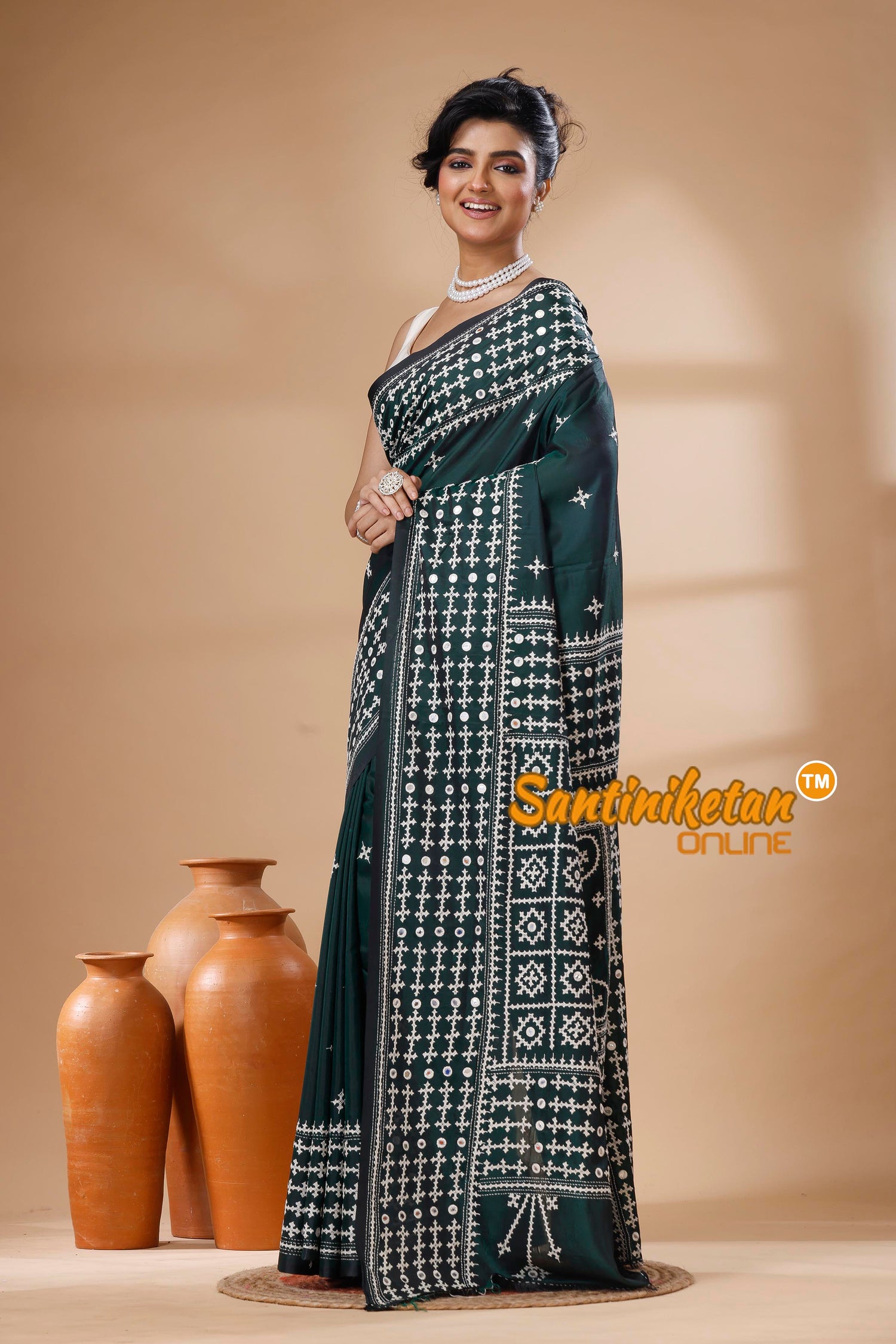 Bangalore Silk Gujrati Stitch Saree SN202626174