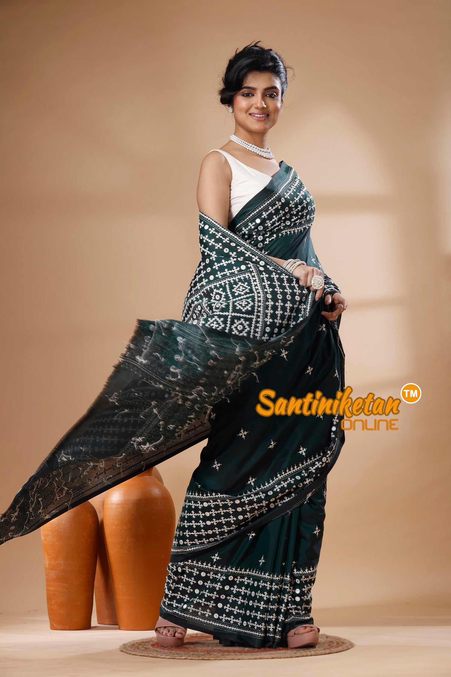 Bangalore Silk Gujrati Stitch Saree SN202626174