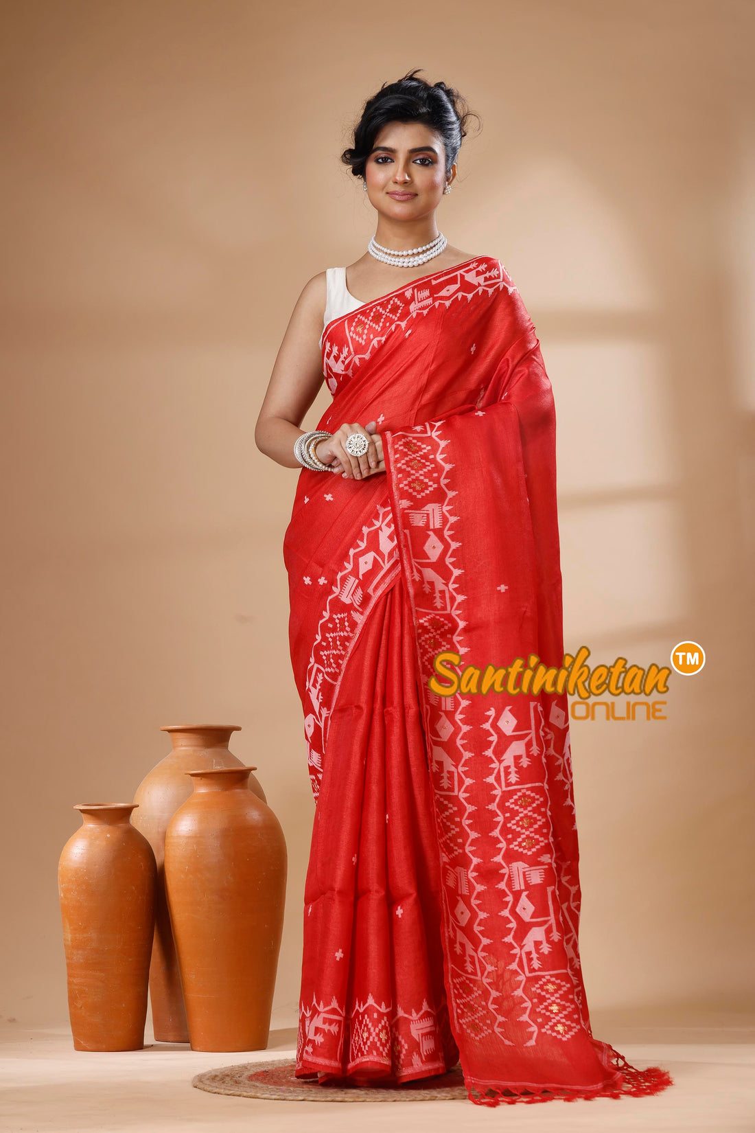 Pure Tussar Jamdani Saree SN202626204
