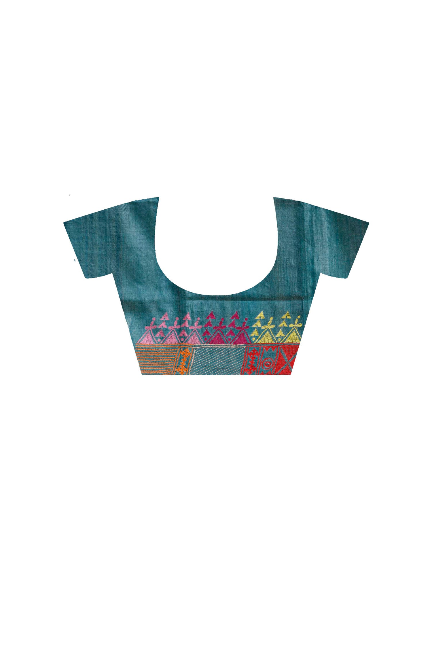 Pure Dye Tussar Silk Lambani Stitch Saree