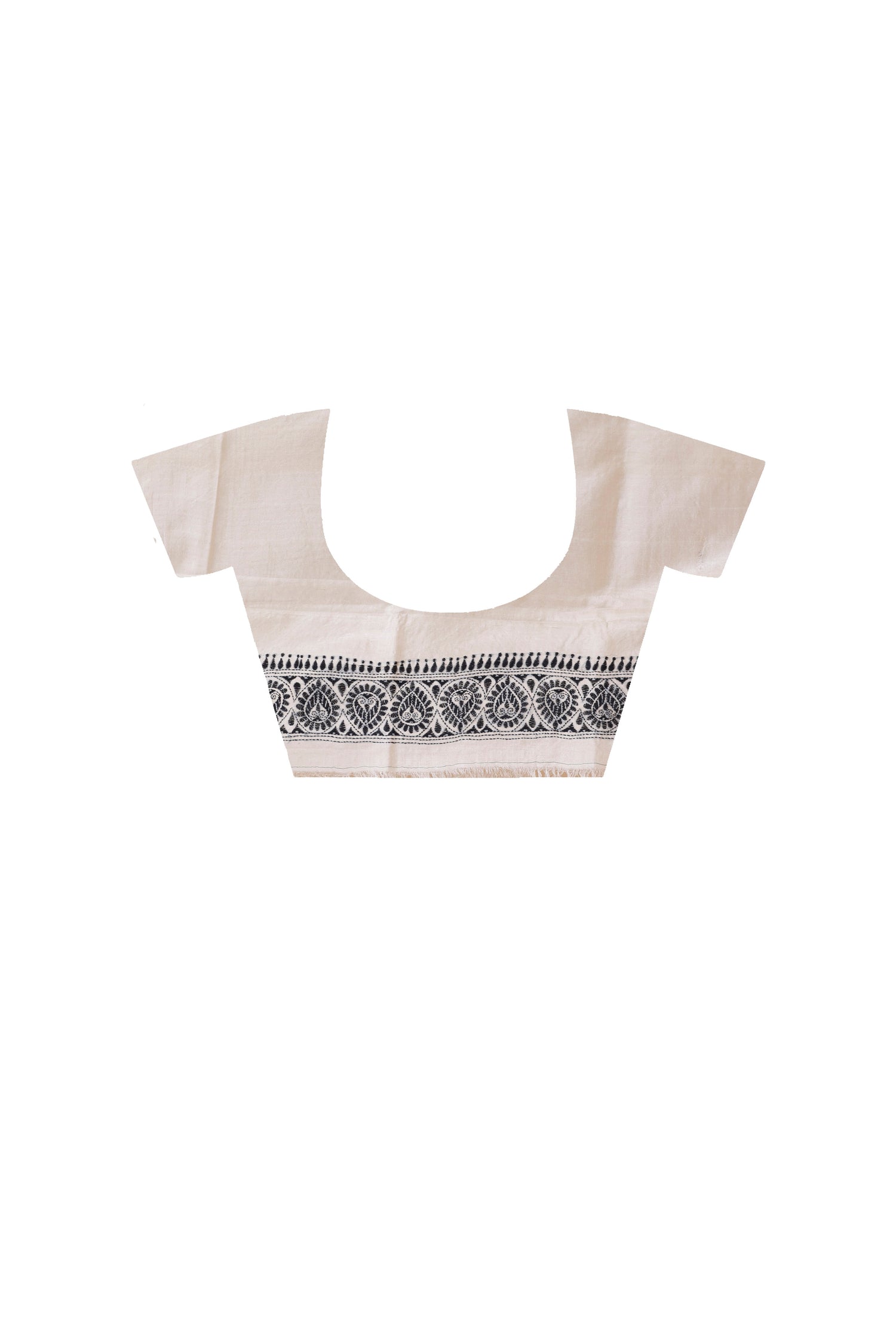 Pure Tussar Silk Kantha Stitch Saree