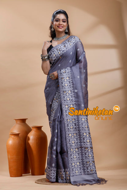 Pure Tussar Jamdani Saree