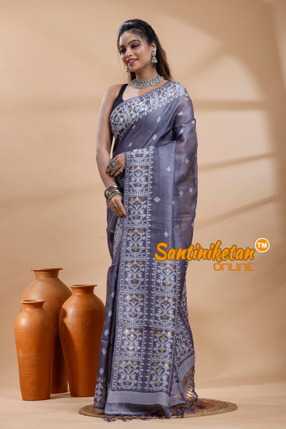 Pure Tussar Jamdani Saree