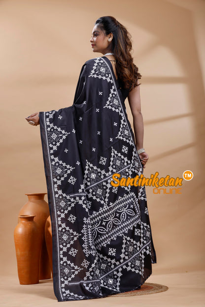 Bangalore Silk Gujrati Stitch Saree