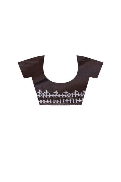 Bangalore Silk Gujrati Stitch Saree