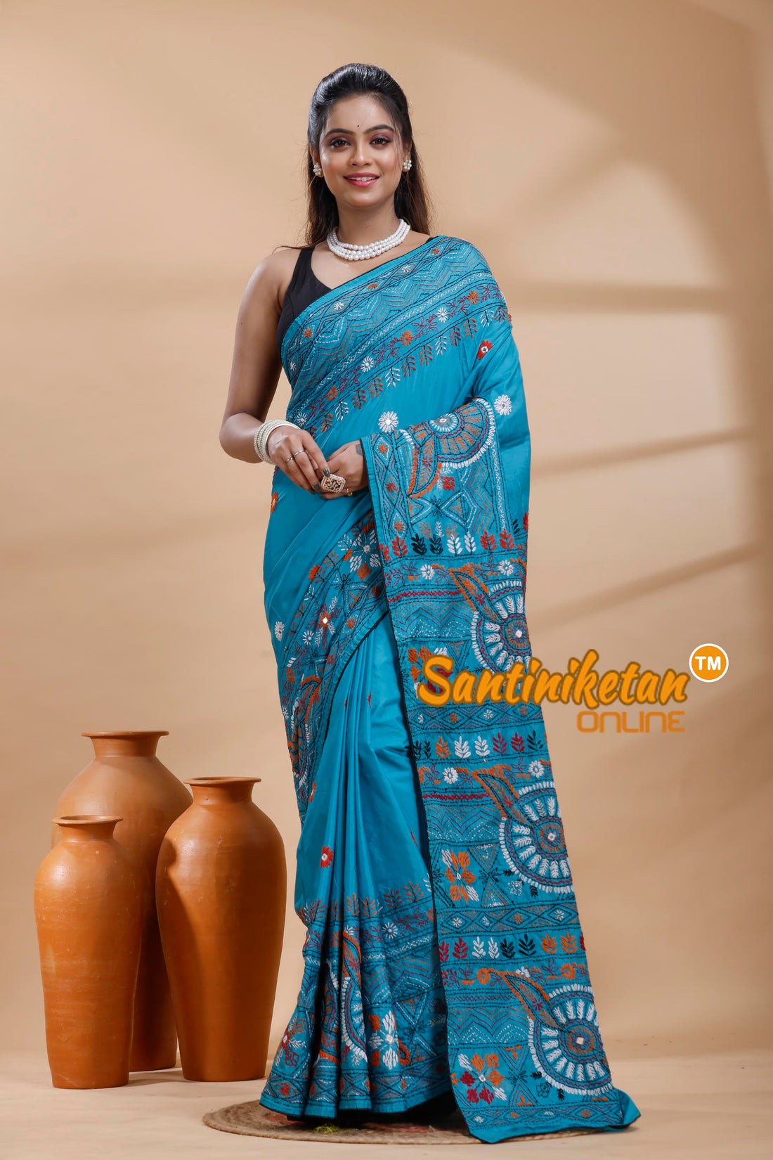 Bangalore Silk Lambani Stitch Saree