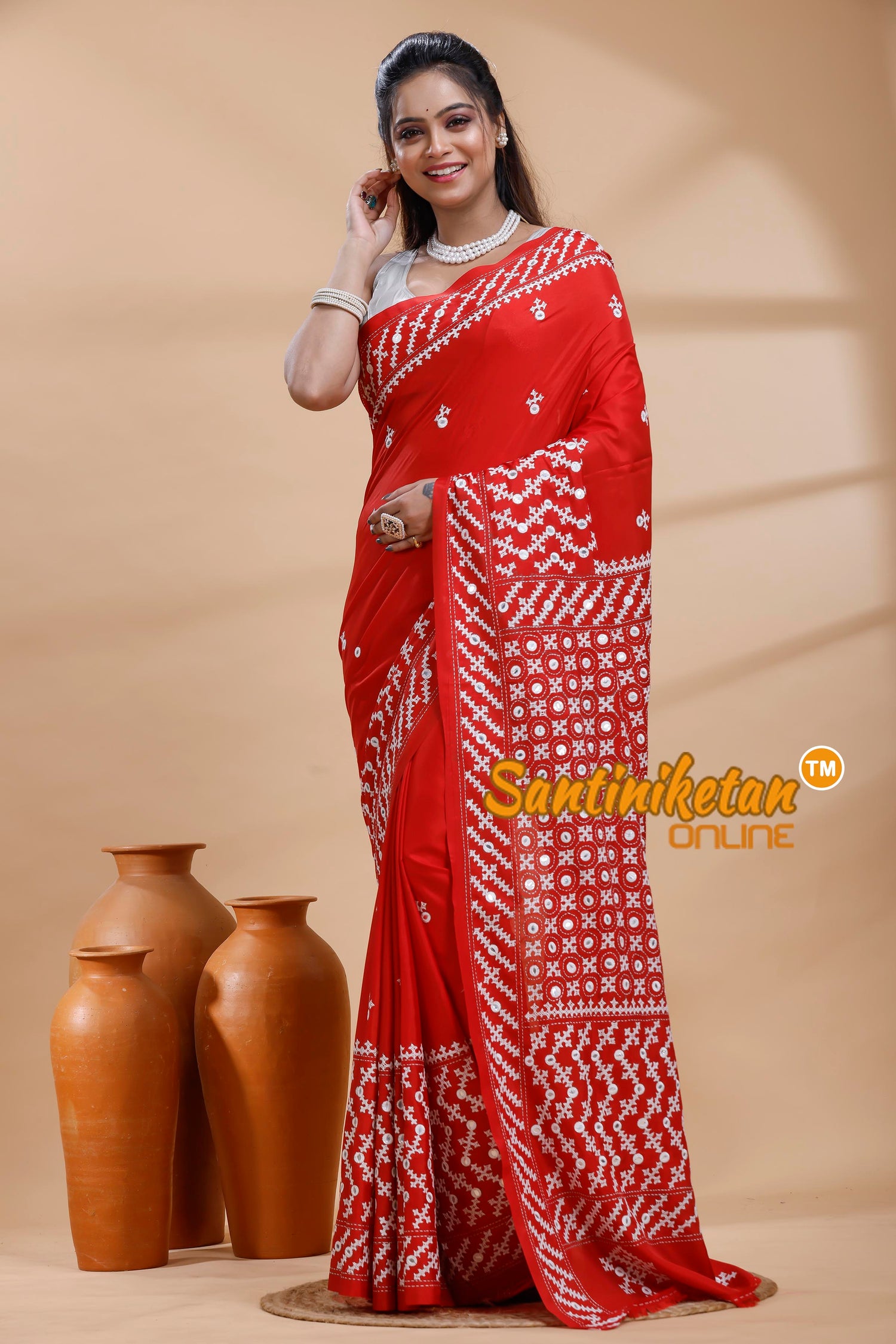 Bangalore Silk Gujrati Stitch Saree
