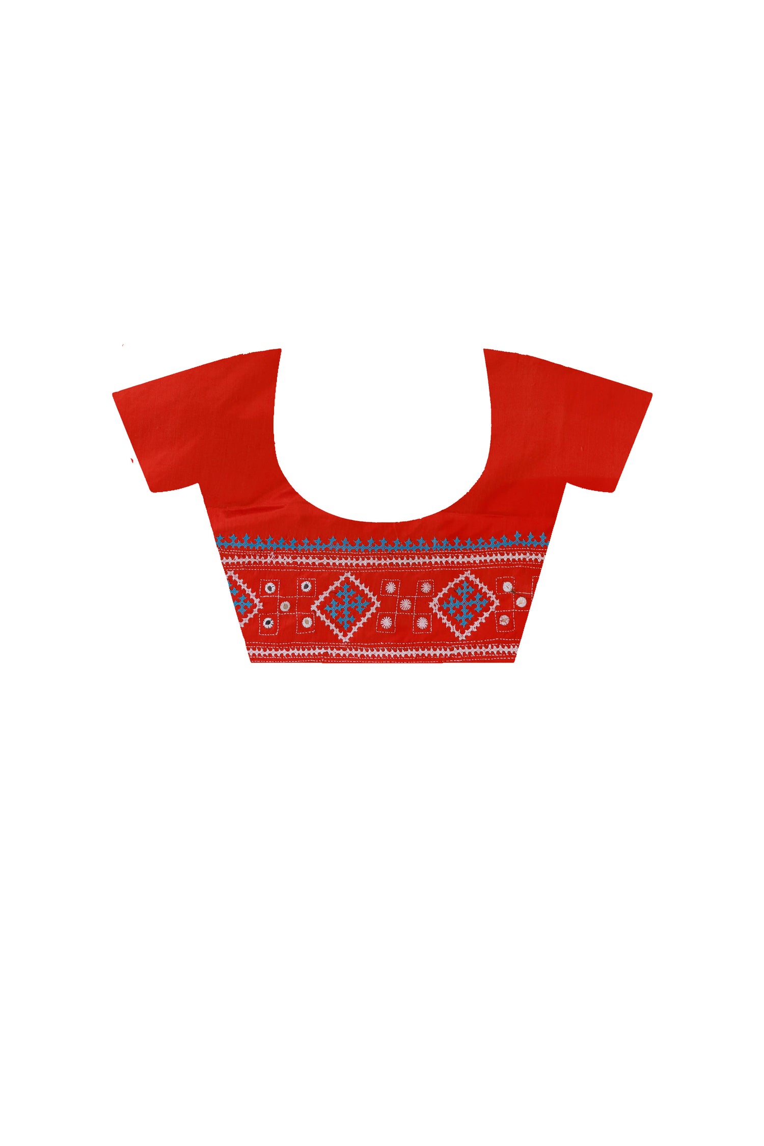 Bangalore Silk Gujrati Stitch Saree