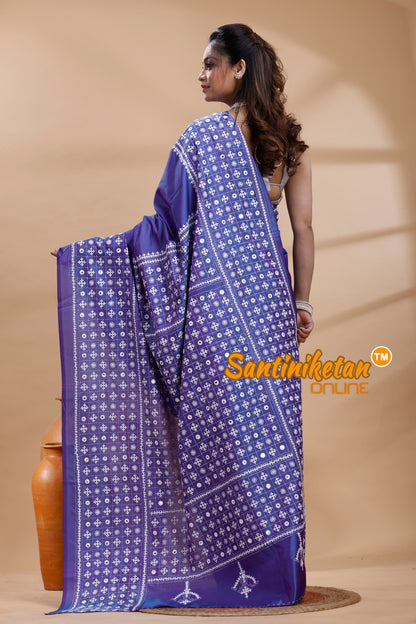 Bangalore Silk Gujrati Stitch Saree