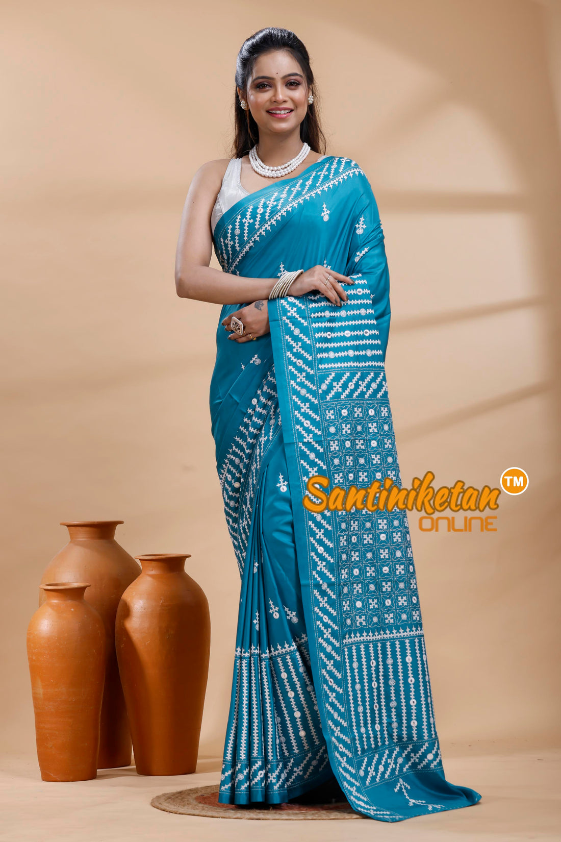 Bangalore Silk Gujrati Stitch Saree